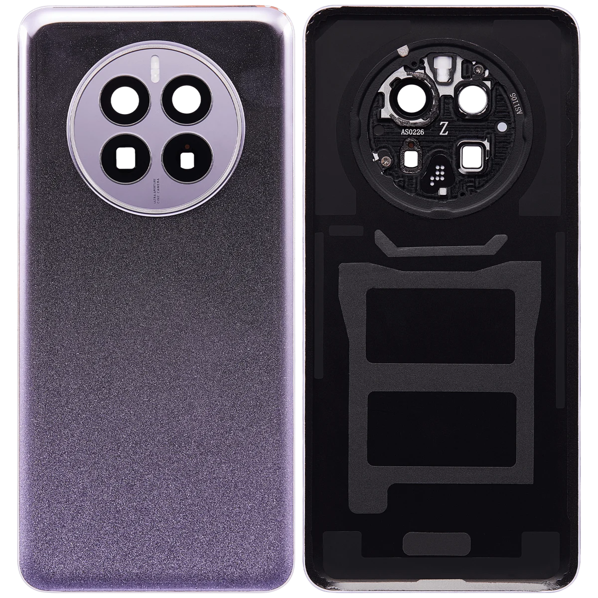 Huawei Mate 50 İle Uyumlu Kamera Lensli Arka Kapak Cam İle Uyumlu ı (Mor) - Görsel 2