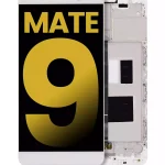 Huawei Mate 9 İle Uyumlu Ekran Dokunmatik Çerçeveli ekran %100 Orijinal  (Beyaz)