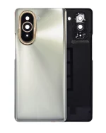 Huawei Nova 10 İle Uyumlu Arka Kapak Camı Kamera Lensli (Gümüş)
