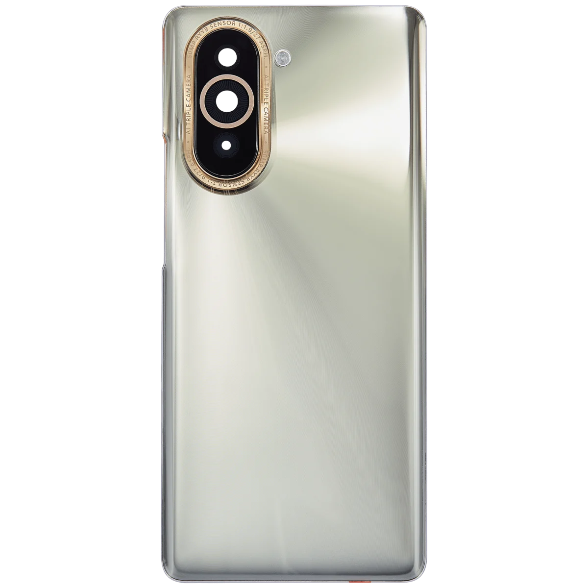 Huawei Nova 10 İle Uyumlu Arka Kapak Camı Kamera Lensli (Gümüş) - Görsel 3