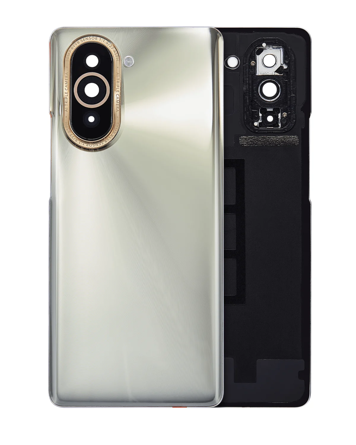 Huawei Nova 10 İle Uyumlu Arka Kapak Camı Kamera Lensli (Gümüş) - Görsel 7