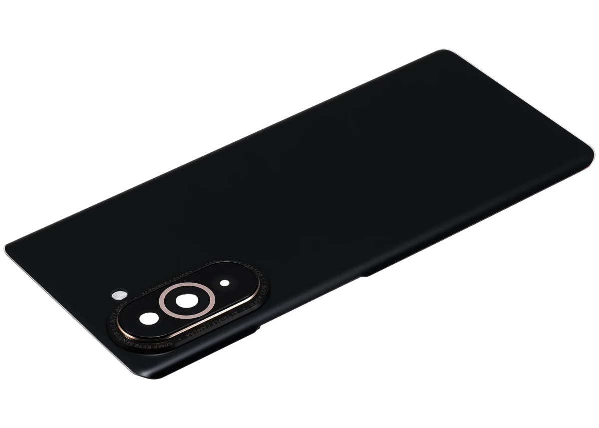 Huawei Nova 10 İle Uyumlu Arka Kapak Camı Kamera Lensli (Siyah) - Görsel 5