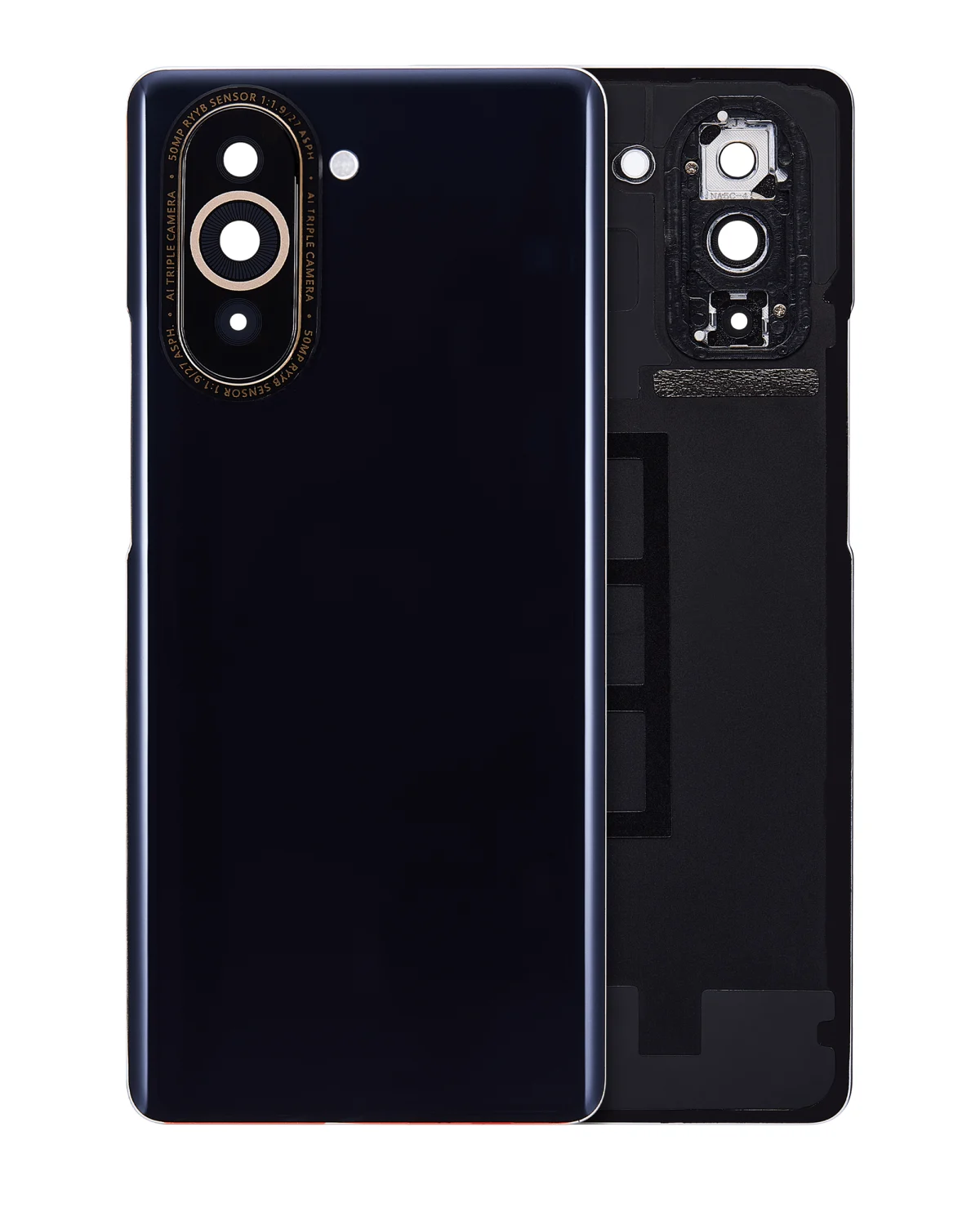 Huawei Nova 10 İle Uyumlu Arka Kapak Camı Kamera Lensli (Siyah) - Görsel 7