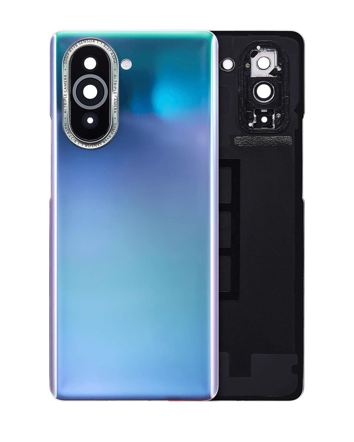 Huawei Nova 10 İle Uyumlu Arka Kapak Camı Kamera Lensli (Violet)