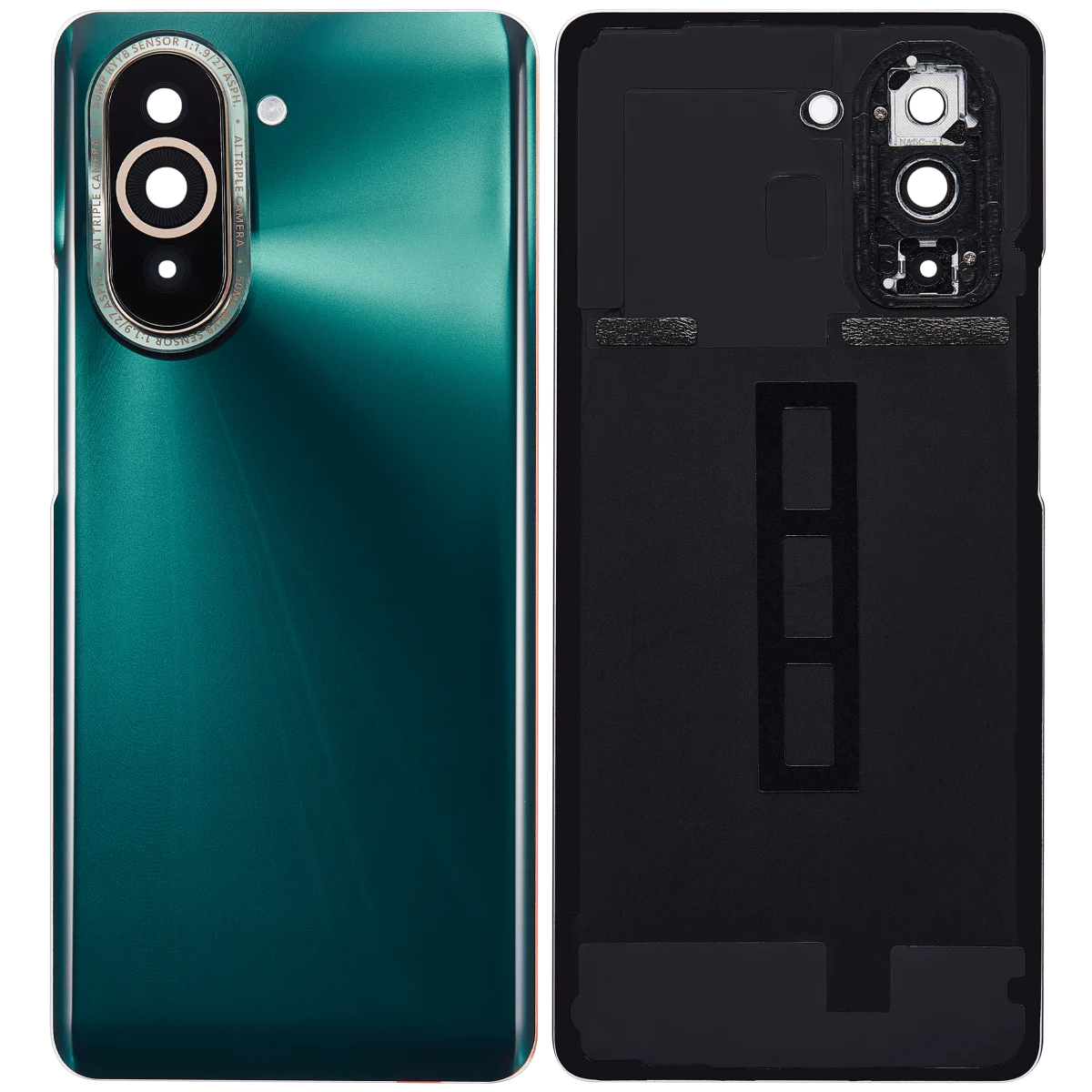Huawei Nova 10 İle Uyumlu Arka Kapak Camı Kamera Lensli (Yeşil) - Görsel 2