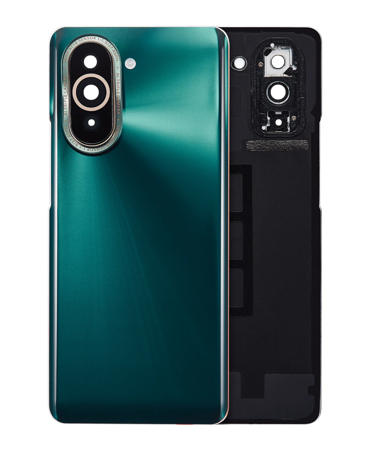 Huawei Nova 10 İle Uyumlu Arka Kapak Camı Kamera Lensli (Yeşil)