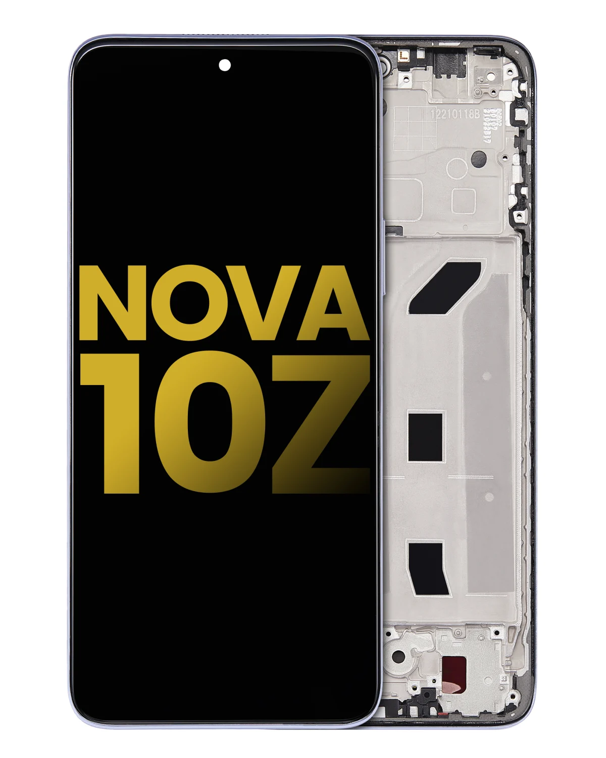 Huawei Nova 10 İle Uyumlu Ekran Dokunmatik Çerçeveli ekran %100 Orijinal (Gümüş)