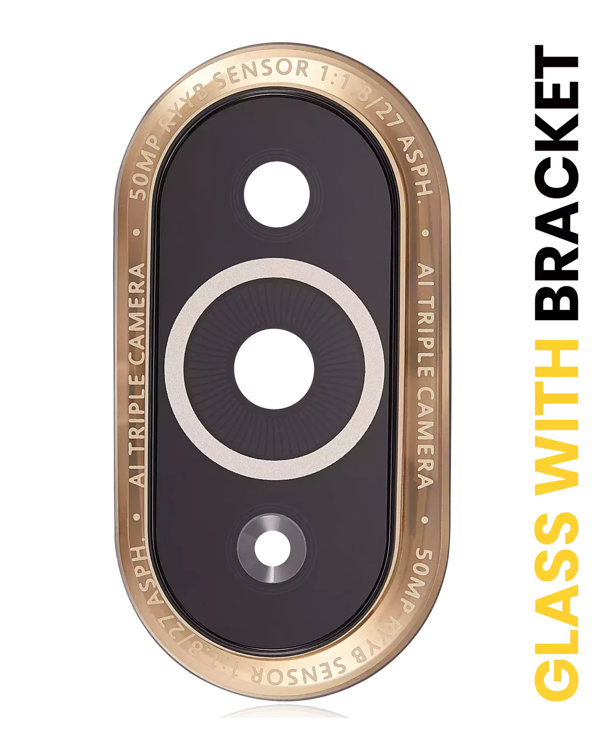 Huawei Nova 10 Pro İle Uyumlu Arka Kamera Lensi Braketli (Altın) - Görsel 5