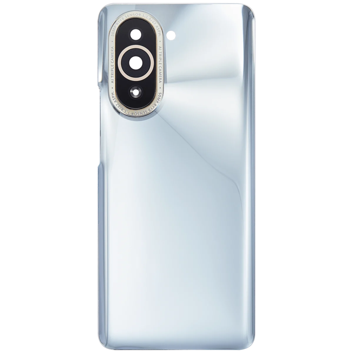 Huawei Nova 10 Pro İle Uyumlu Arka Kapak Camı Kamera Lensli (Gümüş) - Görsel 3