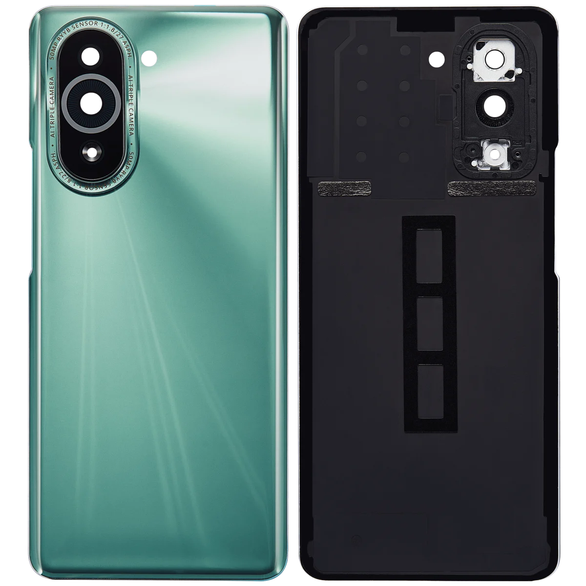 Huawei Nova 10 Pro İle Uyumlu Arka Kapak Camı Kamera Lensli (Yeşil) - Görsel 2