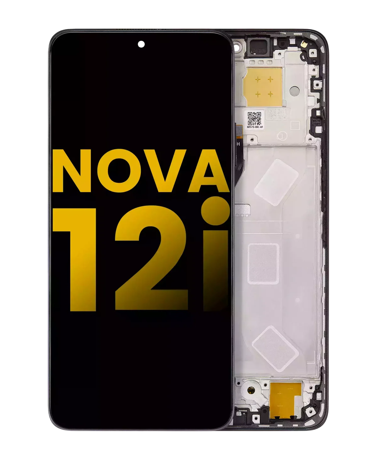 Huawei Nova 12i İle Uyumlu Ekran Dokunmatik Çerçeveli ekran %100 Orijinal (Siyah)