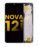 Huawei Nova 12i İle Uyumlu Ekran Dokunmatik Çerçeveli ekran %100 Orijinal (Siyah)