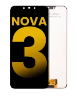 Huawei Nova 3 İle Uyumlu Ekran Dokunmatik Çerçevesiz Amoled ekran %100 Orijinal (Siyah)
