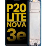 Huawei Nova 3e İle Uyumlu Ekran Dokunmatik Çerçeveli ekran %100 Orijinal (Mavi)