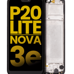 Huawei Nova 3e İle Uyumlu Ekran Dokunmatik Çerçeveli ekran %100 Orijinal (Siyah)