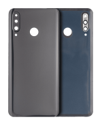 Huawei Nova 4E İle Uyumlu Arka Kapak Camı Kamera Lensli (48 GB RAM Logosuz) (Gece ​​Yarısı Siyahı)