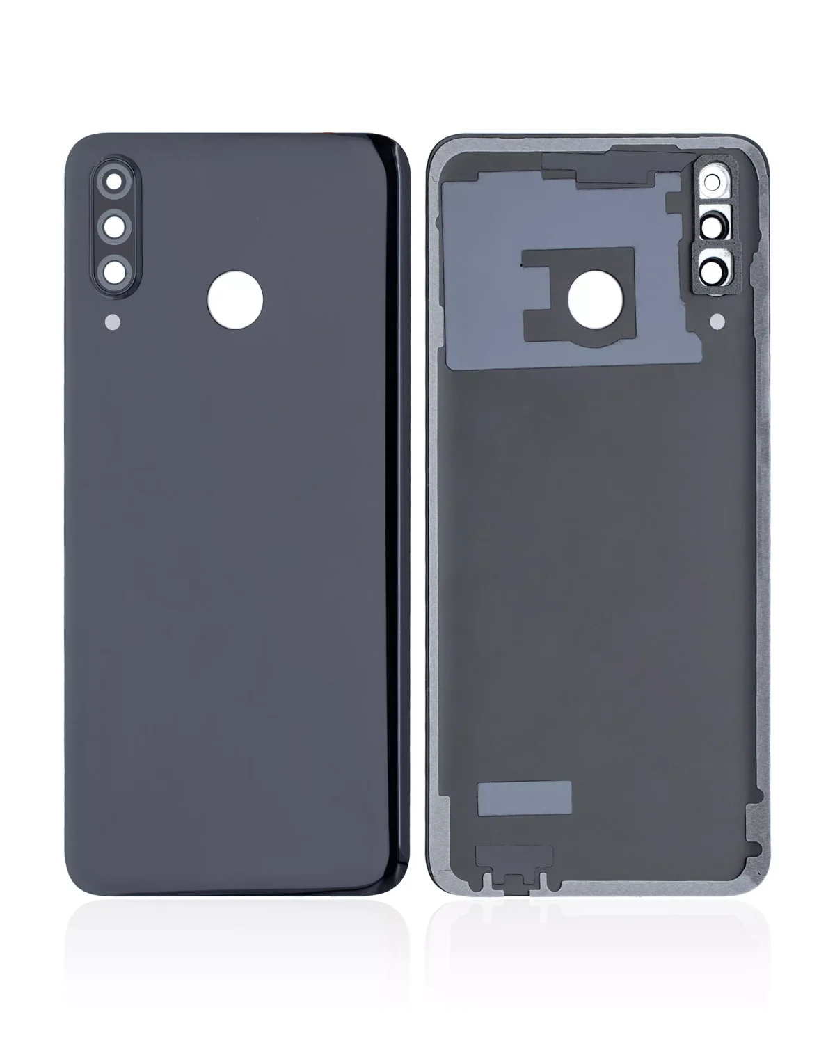 Huawei Nova 4E İle Uyumlu Arka Kapak Camı Kamera Lensli (64 GB RAM Logosuz) (Gece ​​Yarısı Siyahı) - Görsel 2