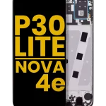 Huawei Nova 4e İle Uyumlu Ekran Dokunmatik Çerçeveli ekran  %100 Orijinal (48 GB RAM) %100 Orijinal (Gece ​​Yarısı Siyahı)