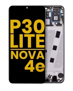 Huawei Nova 4e İle Uyumlu Ekran Dokunmatik Çerçeveli ekran  %100 Orijinal (48 GB RAM) %100 Orijinal (Gece ​​Yarısı Siyahı)