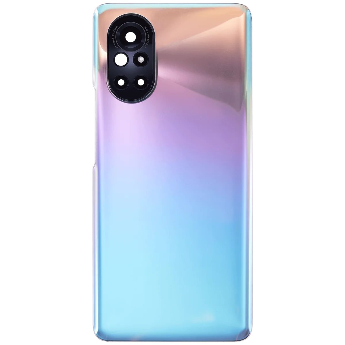 Huawei Nova 8 İle Uyumlu Arka Kapak Camı Kamera Lensli (Gümüş) - Görsel 3