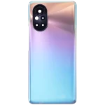 Huawei Nova 8 İle Uyumlu Arka Kapak Camı Kamera Lensli (Gümüş) - Görsel 3