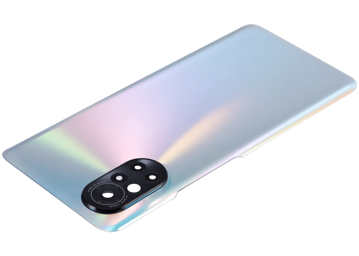 Huawei Nova 8 İle Uyumlu Arka Kapak Camı Kamera Lensli (Gümüş) - Görsel 5