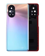 Huawei Nova 8 İle Uyumlu Arka Kapak Camı Kamera Lensli (Gümüş) - Görsel 7