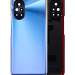 Huawei Nova 8 İle Uyumlu Arka Kapak Camı Kamera Lensli (Mavi)