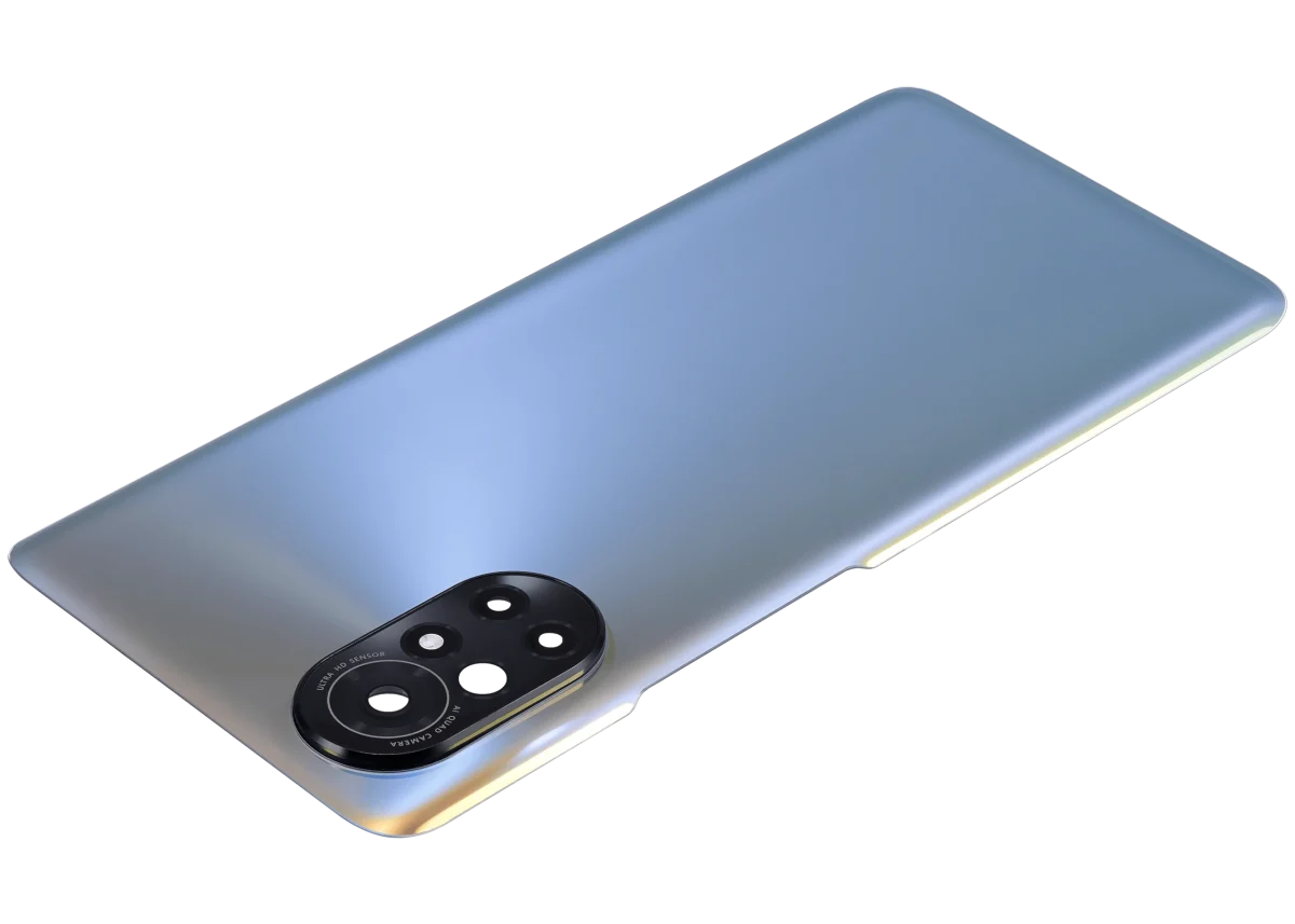 Huawei Nova 8 İle Uyumlu Arka Kapak Camı Kamera Lensli (Mavi) - Görsel 5