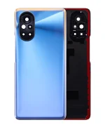 Huawei Nova 8 İle Uyumlu Arka Kapak Camı Kamera Lensli (Mavi) - Görsel 7