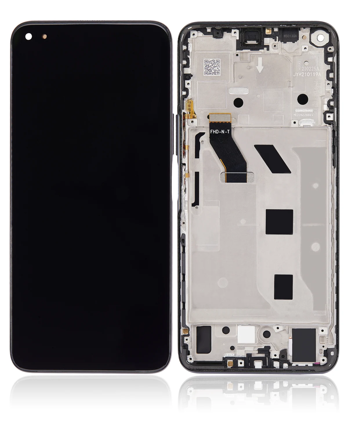 Huawei Nova 8 İle Uyumlu Ekran Dokunmatik Çerçeveli ekran %100 Orijinal (Yıldızlı Siyah) - Görsel 1