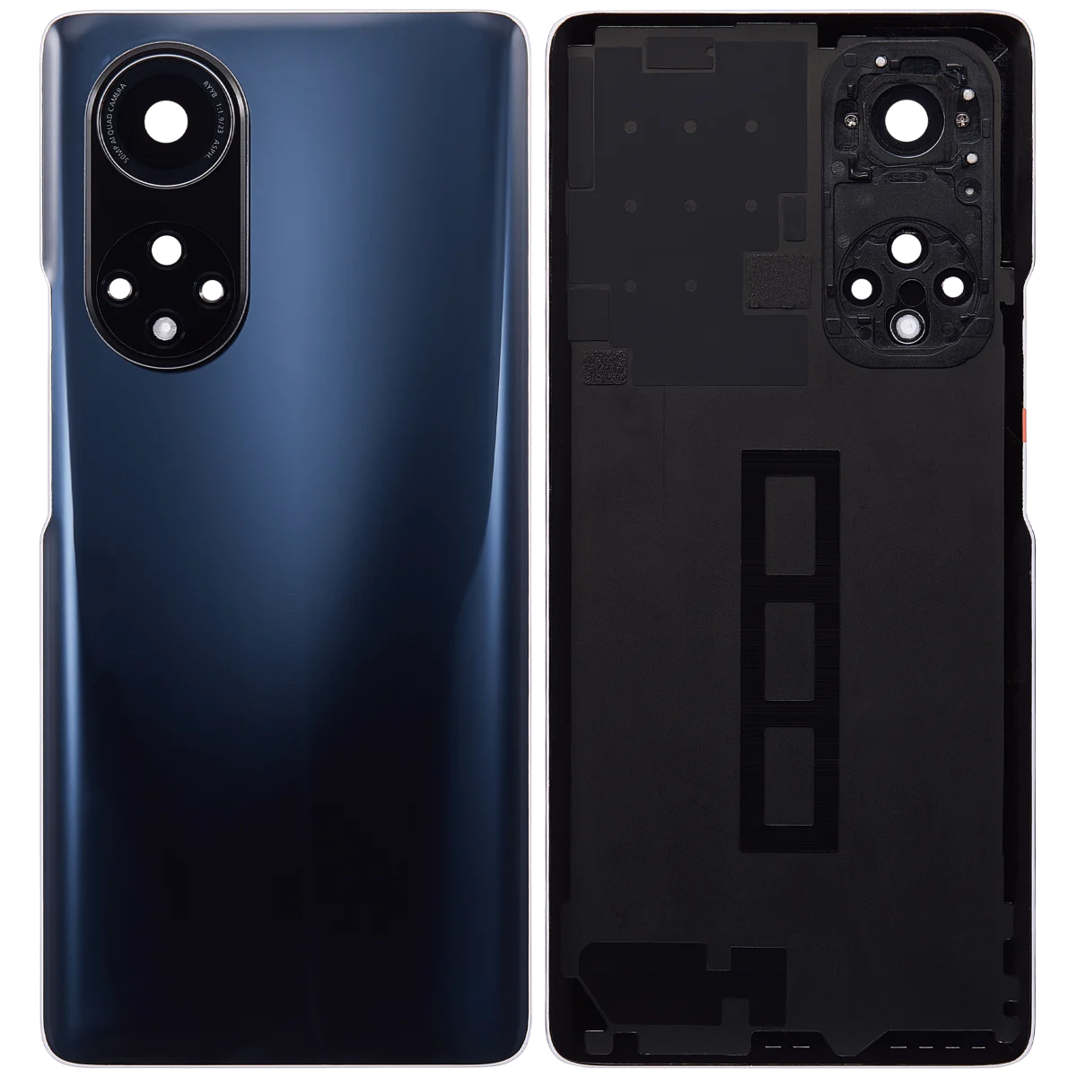 Huawei Nova 9 Pro İle Uyumlu Arka Kapak Camı Kamera Lensli (Siyah) - Görsel 2
