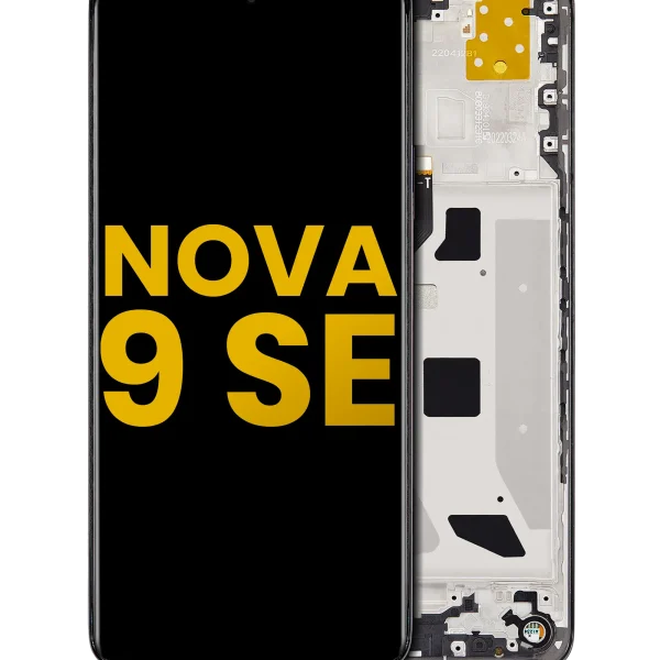 Huawei Nova 9 SE İle Uyumlu Ekran Dokunmatik Çerçeveli ekran  %100 Orijinal (Gece ​​Yarısı Siyahı)