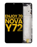 Huawei Nova Y72 İle Uyumlu Ekran Dokunmatik Çerçeveli %100 Orijinal (Tüm Renkler)