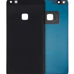 Huawei P10 Lite İle Uyumlu Arka Kapak Camı Kamera Lensli (Siyah)