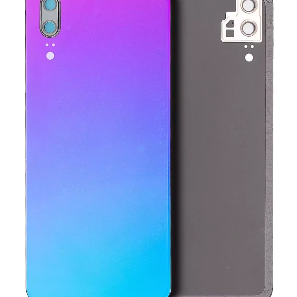 Huawei P20 İle Uyumlu Arka Kapak Camı Kamera Lensli (Aurora)