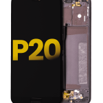Huawei P20 İle Uyumlu Ekran Dokunmatik Çerçeveli ekran %100 Orijinal (Siyah)