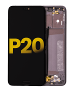 Huawei P20 İle Uyumlu Ekran Dokunmatik Çerçeveli ekran %100 Orijinal (Siyah)