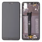 Huawei P20 İle Uyumlu Ekran Dokunmatik Çerçeveli ekran Oled (Siyah)
