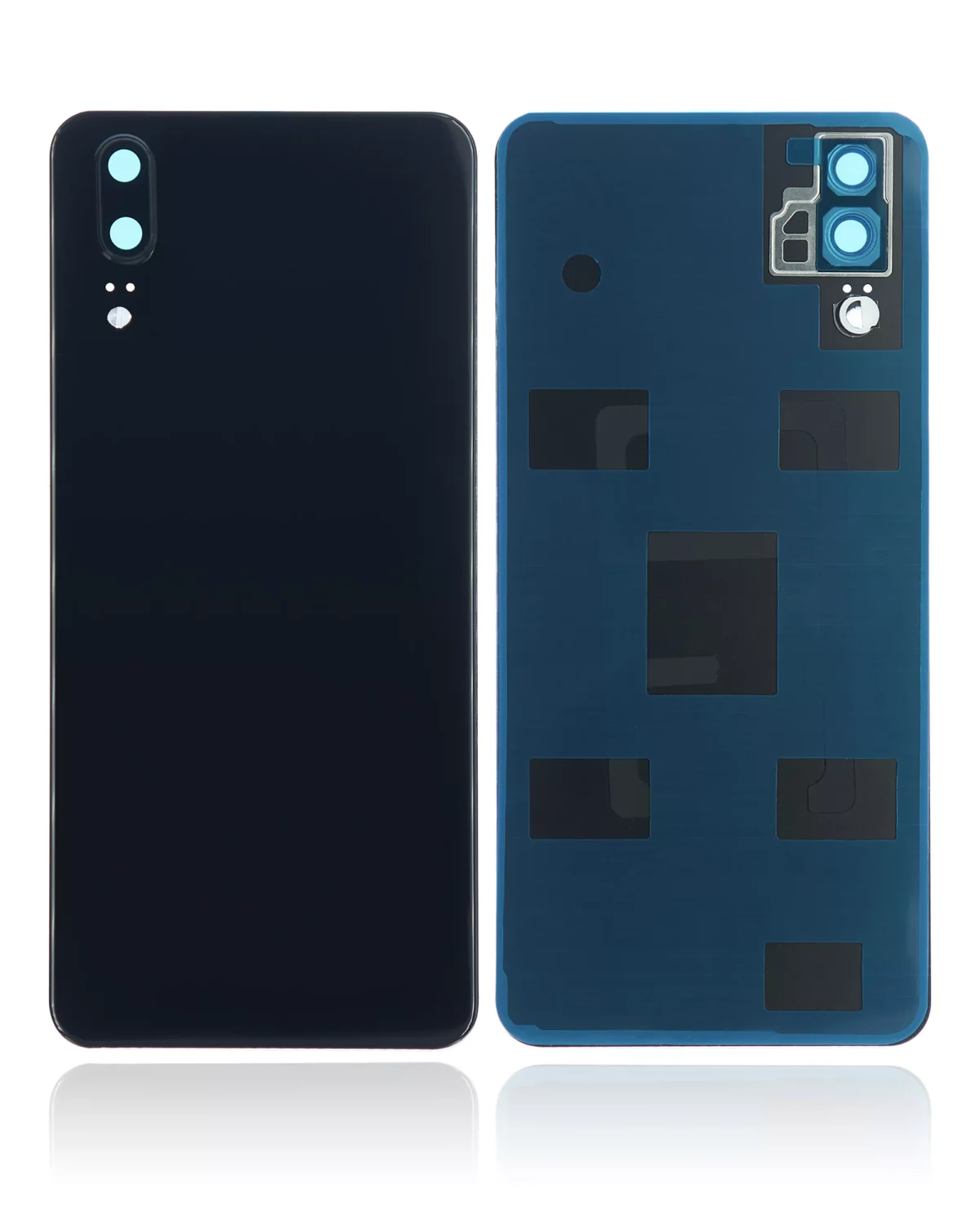 Huawei P20 İle Uyumlu Kamera Lensli Arka Kapak Cam İle Uyumlu ı (Siyah) - Görsel 2