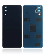 Huawei P20 İle Uyumlu Kamera Lensli Arka Kapak Cam İle Uyumlu ı (Siyah) - Görsel 2