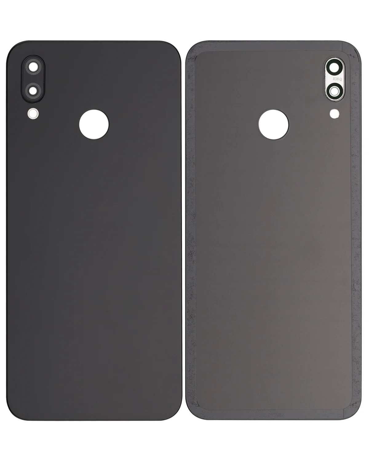 Huawei P20 Lite İle Uyumlu Arka Kapak Camı Kamera Lensli (Siyah) - Görsel 2