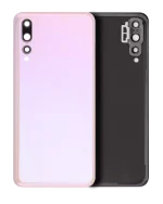 Huawei P20 Pro İle Uyumlu Arka Kapak Camı Kamera Lensli (Gül Altını)