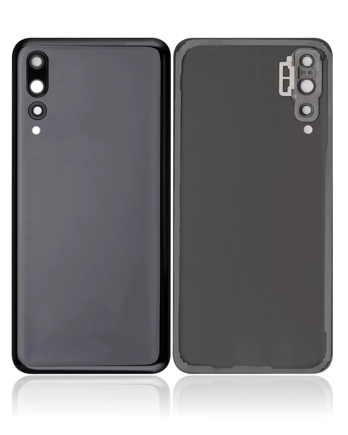 Huawei P20 Pro İle Uyumlu Arka Kapak Camı Kamera Lensli (Siyah) - Görsel 2