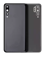Huawei P20 Pro İle Uyumlu Arka Kapak Camı Kamera Lensli (Siyah)