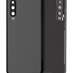 Huawei P30 İle Uyumlu Arka Kapak Camı Kamera Lensli (Siyah)