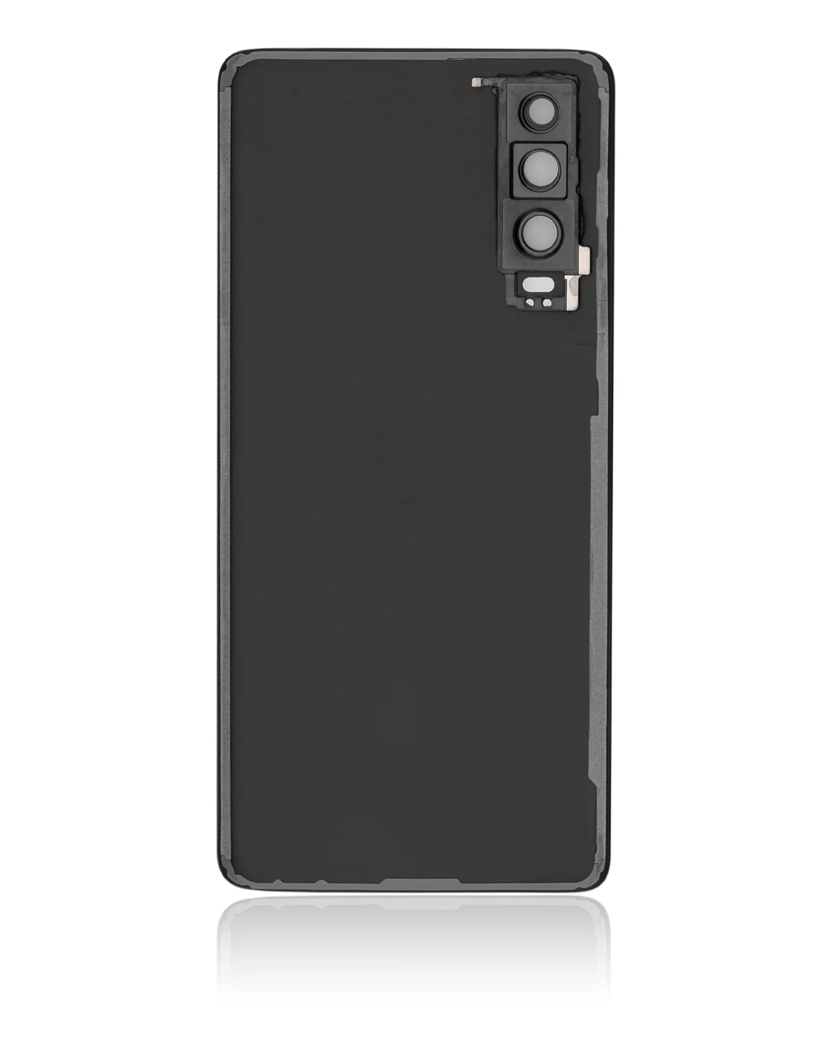 Huawei P30 İle Uyumlu Arka Kapak Camı Kamera Lensli (Siyah) - Görsel 3