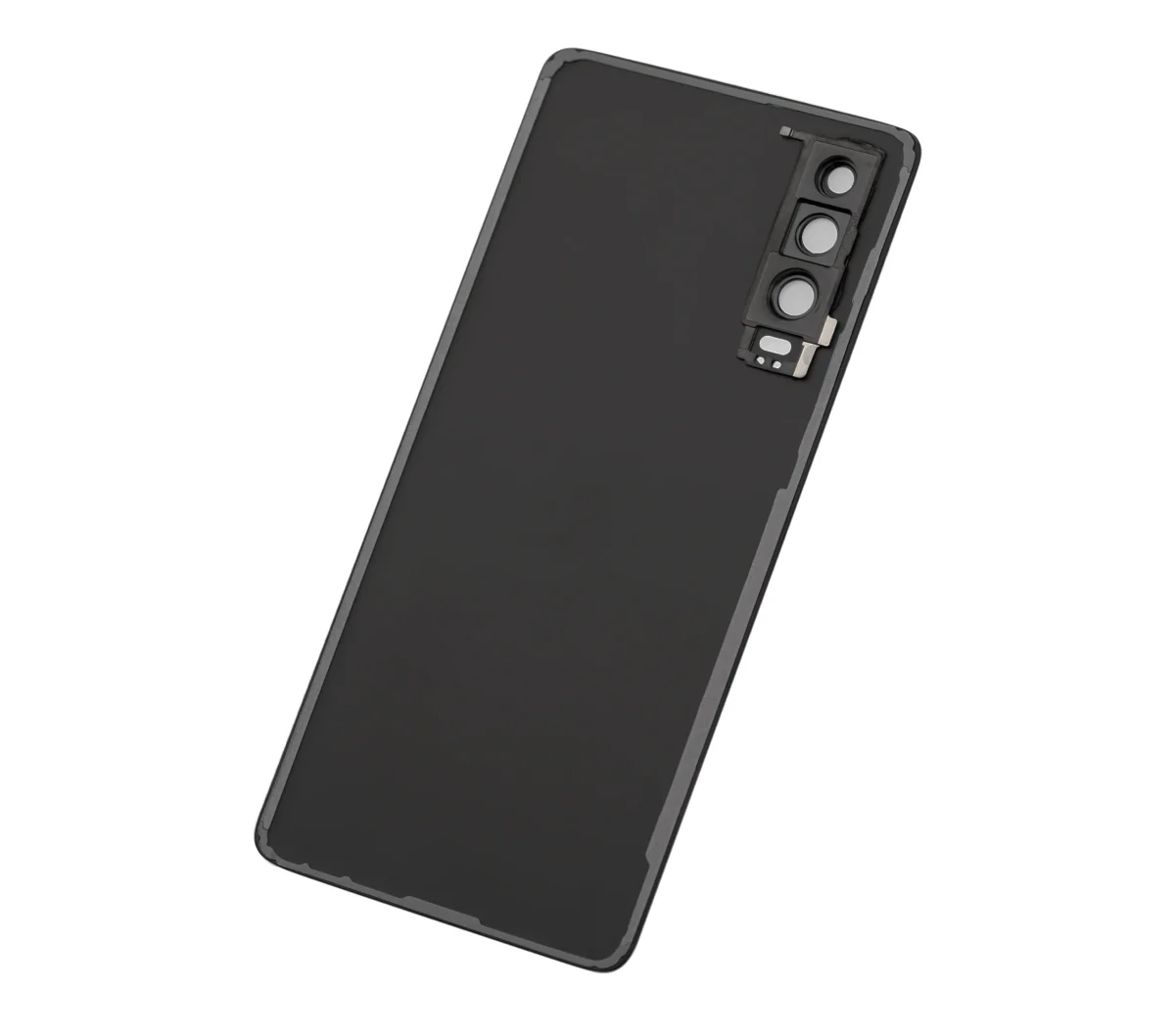 Huawei P30 İle Uyumlu Arka Kapak Camı Kamera Lensli (Siyah) - Görsel 4