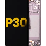 Huawei P30 İle Uyumlu Ekran Dokunmatik Çerçeveli ekran %100 Orijinal (Siyah)