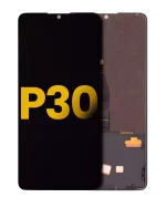 Huawei P30 İle Uyumlu Ekran Dokunmatik Çerçevesiz Amoled ekran %100 Orijinal (Siyah)